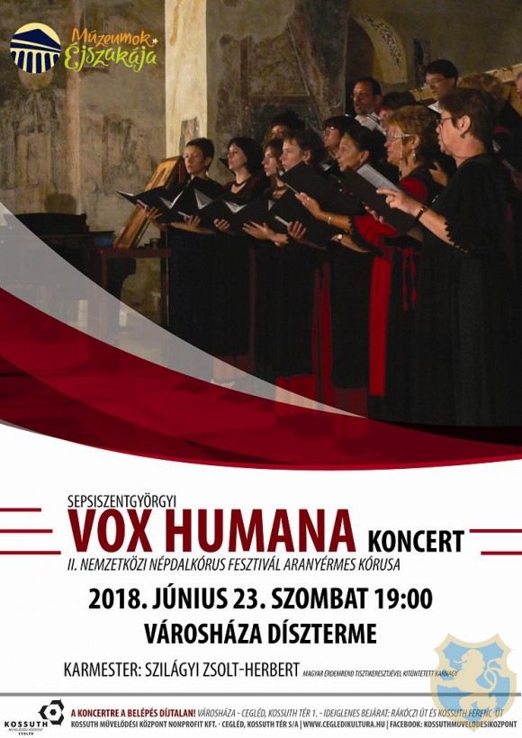 Sepsiszentgyörgyi VOX HUMANA koncert 2018.06.23.