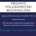 Meghívó polgármesteri beszámolóra