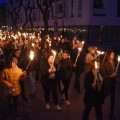 (Fotó: Szokolai Attila/Fáklyás felvonulás Cegléden 2025. március 14-én)
