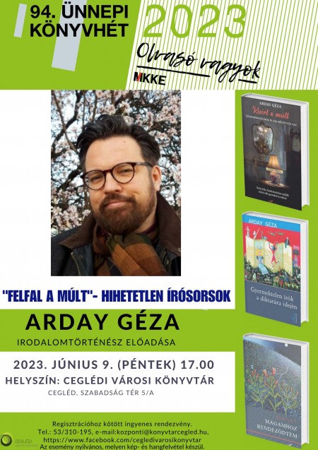 Arday Géza irodalomtörténész előadása