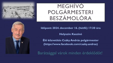 Meghívó polgármesteri beszámolóra