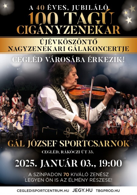 100 tagú cigányzenekar újévköszöntő gálakoncert