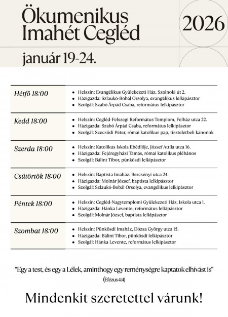 Ökumenikus Imahét Cegléd